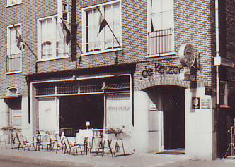 Historic Outdoor Café of Hotel de Keizer in Venray in 1952